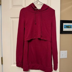 Latched mama cloud nursing hoodie. Size small wild berry color